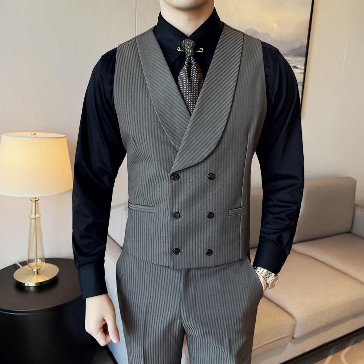 Men'S Grooming Club - ( Vest + Pants) Men Luxury