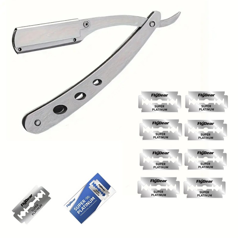 Straight Razor Safety - vvocci Men Shaves Blades Foldable Straight