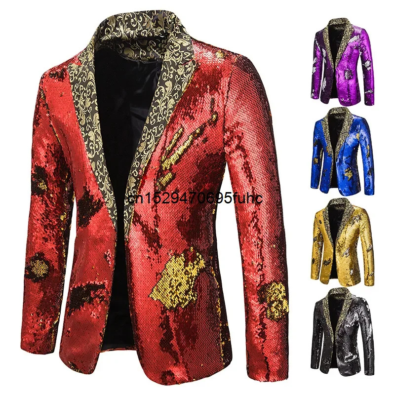 2025 aaa Blazer Shiny Sequin S - مراجعة Men'S Grooming Club وسعره