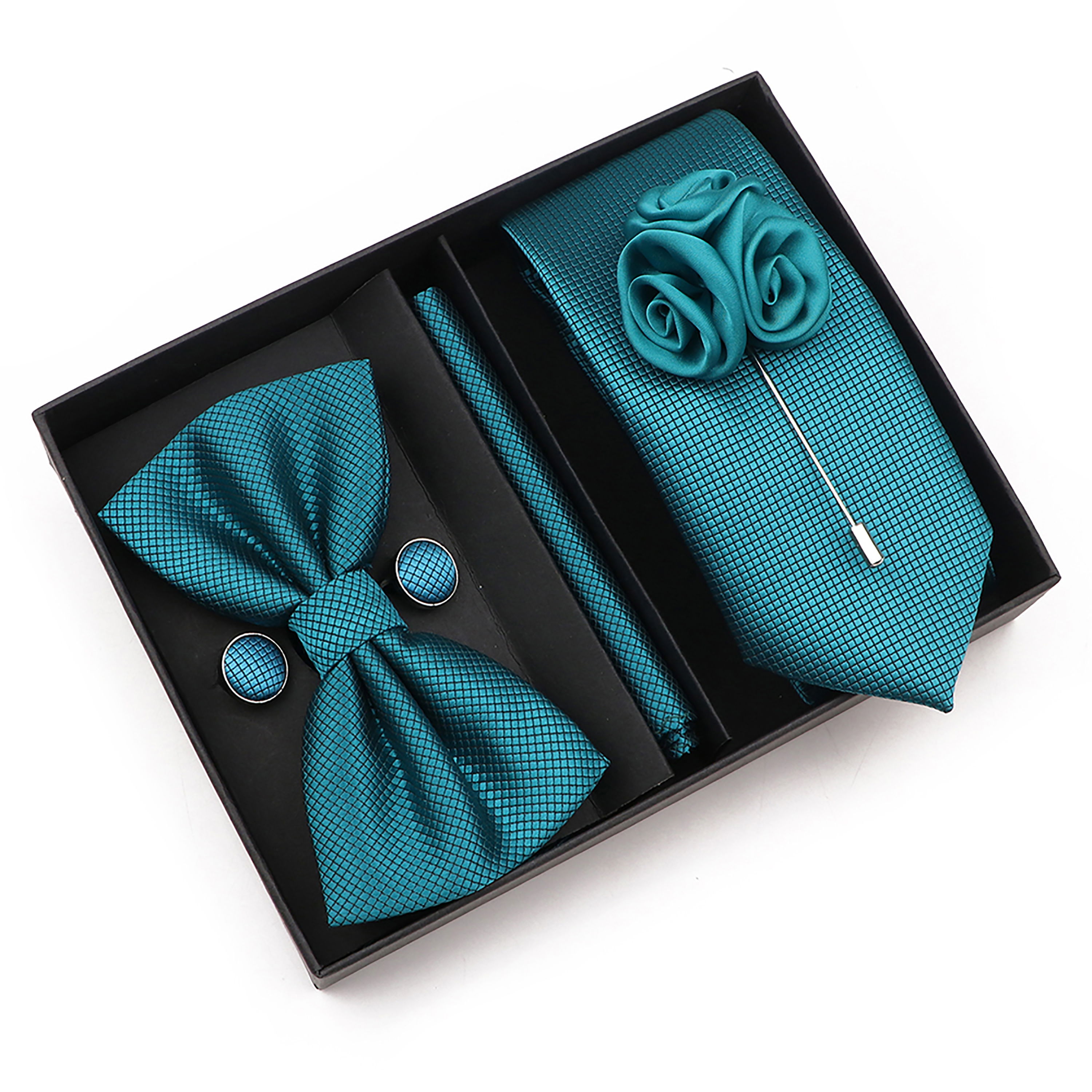 New Style Tie Set Solid Color  - مراجعة Men'S Grooming Set Gift وسعره