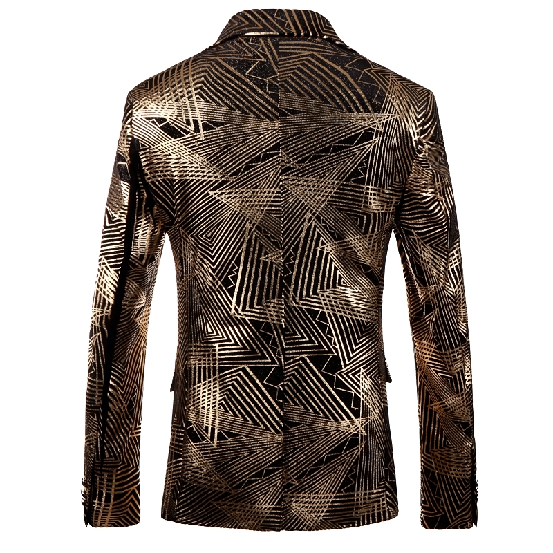 Luxury Gold Striped Print Blaz - مراجعة Men'S Grooming Club وسعره