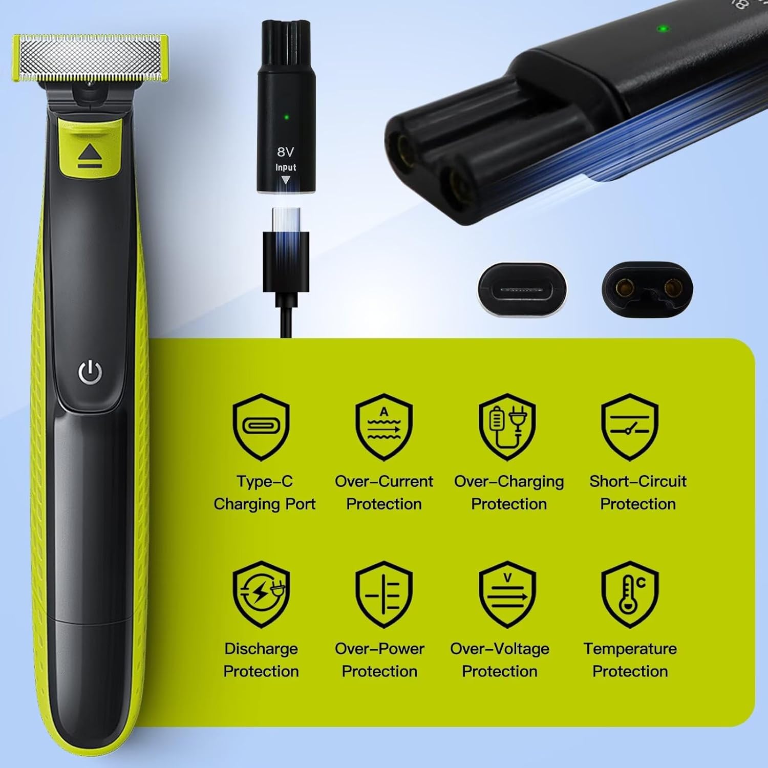 8V HQ850 Type-C Shaver Charger - مراجعة Men'S Grooming Trimmer وسعره