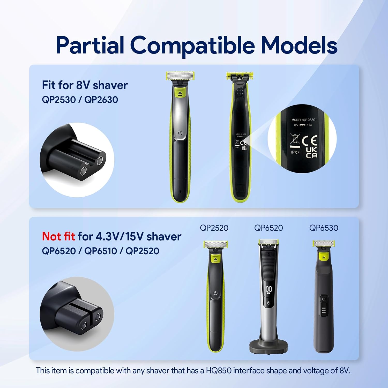 8V HQ850 Type-C Shaver Charger - مراجعة Men'S Grooming Trimmer وسعره