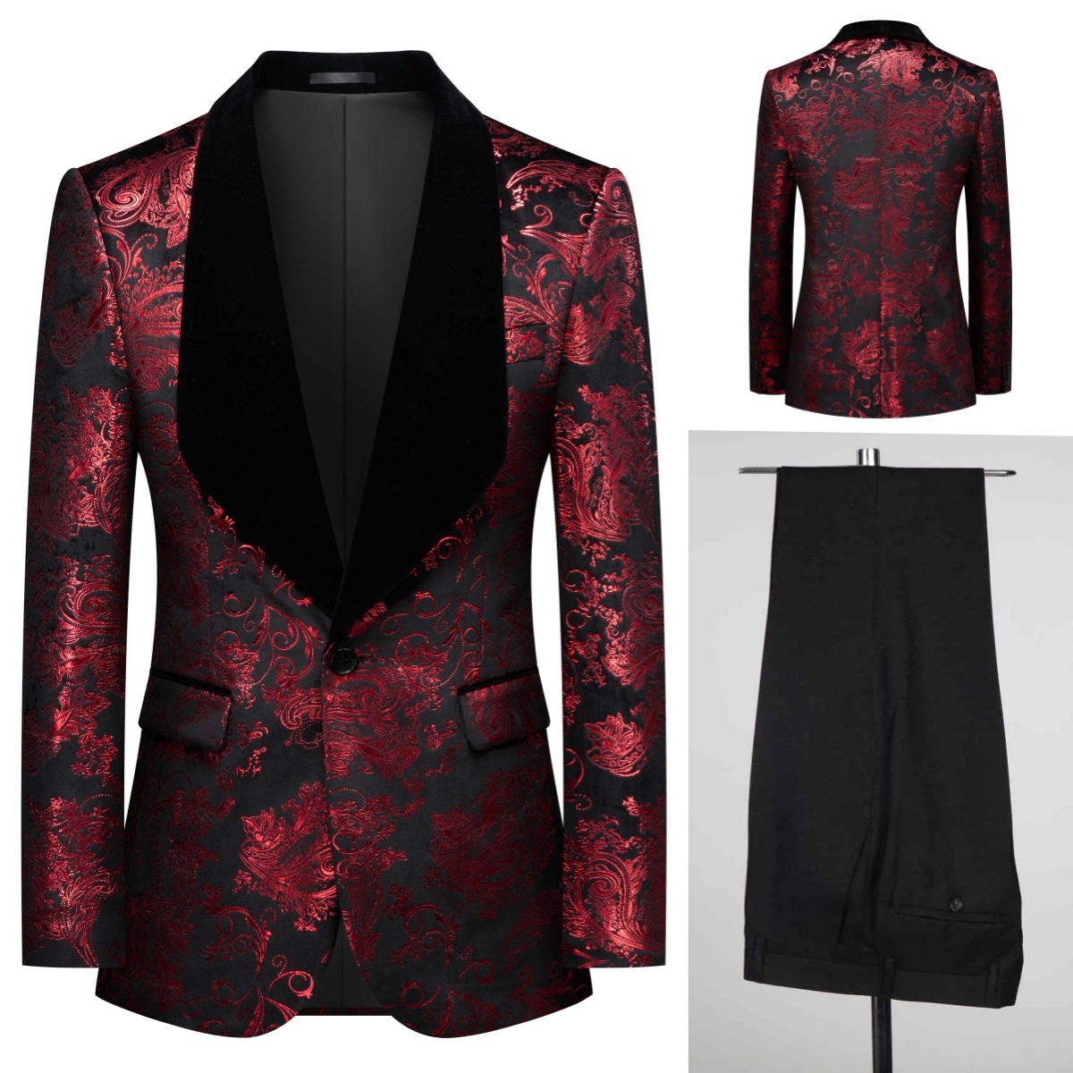 Real Picture Men Suit Jacquard - مراجعة Men'S Grooming Spot وسعره
