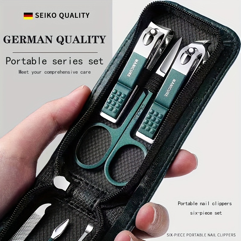 Nail Clipper Set, 6PCS Manicur - مراجعة Men'S Grooming Set Gift وسعره