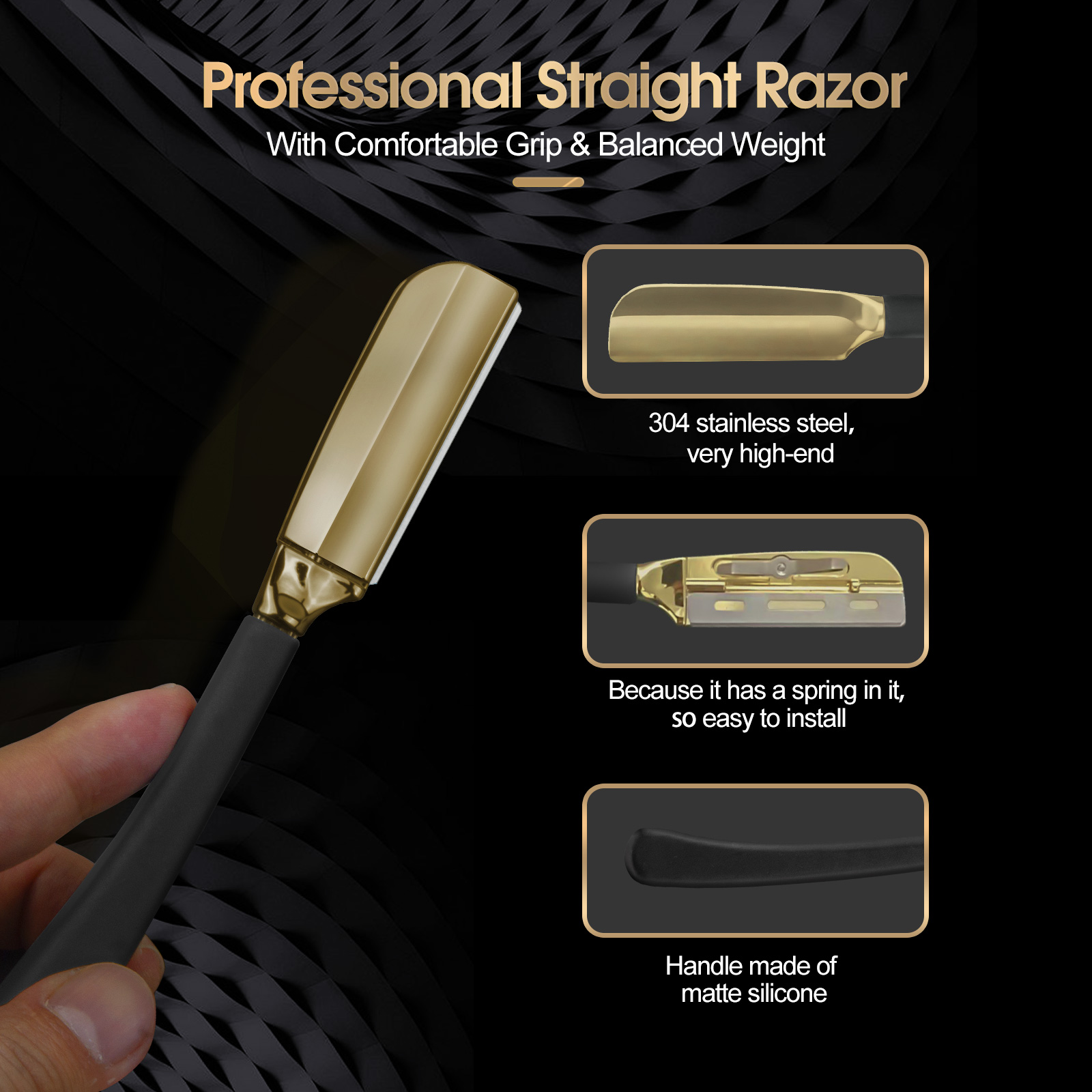 1Pc Pro Baber Beard Straight E - مراجعة Straight Razor Safety وسعره
