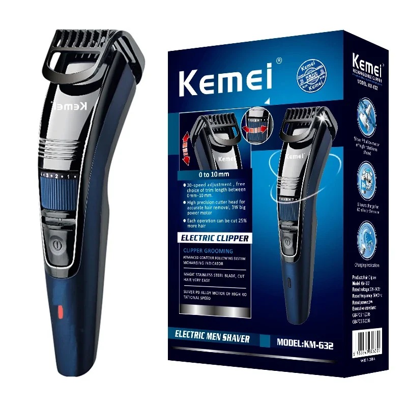 Kemei 632 0.5-10mm Adjustable  - مراجعة Men'S Face Grooming وسعره