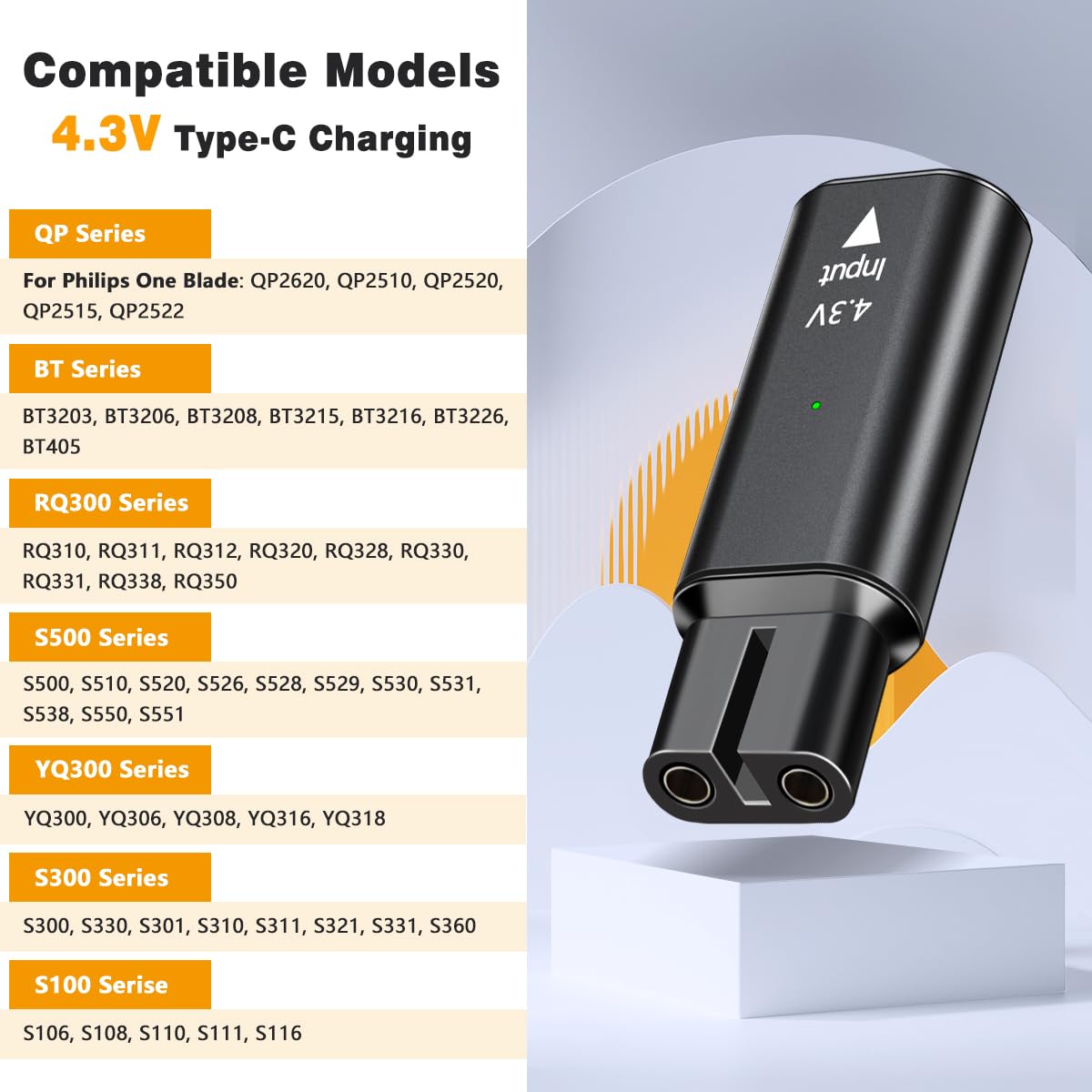 4.3V Type-C Shaver Adapter Cha - مراجعة Men'S Grooming Trimmer وسعره