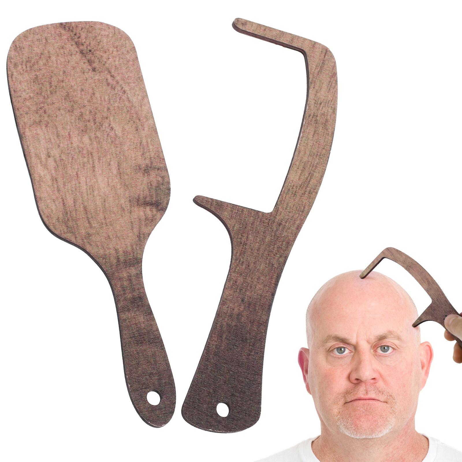1 set Funny Bald Scalp Head Fa - مراجعة Men'S Grooming Set Gift وسعره