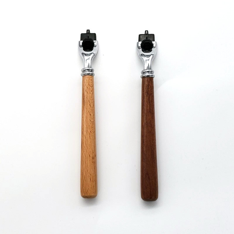 Men 's Wood long handle  Manua - مراجعة Straight Razor Safety وسعره