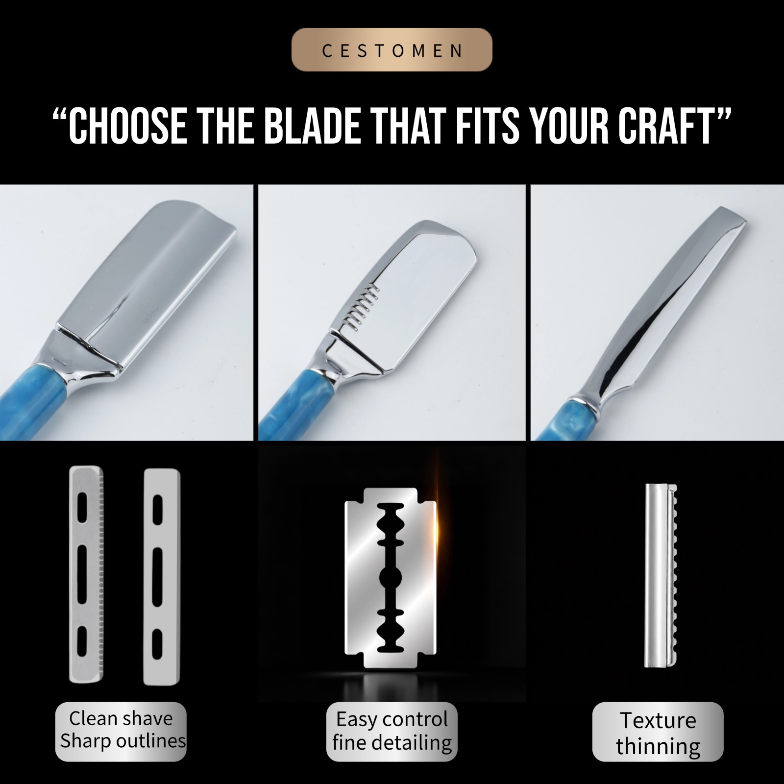 1Pcs Pro Resin Wood Handle Bar - مراجعة Straight Razor Safety وسعره