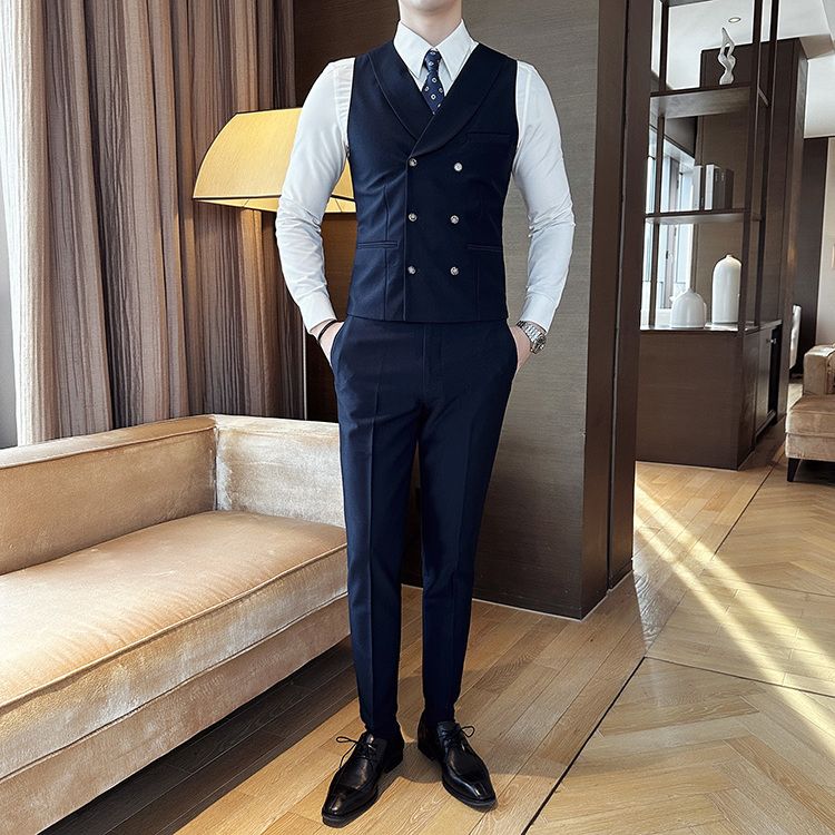 ( Vest + Pants) Men Luxury Dou - مراجعة Men'S Grooming Club وسعره