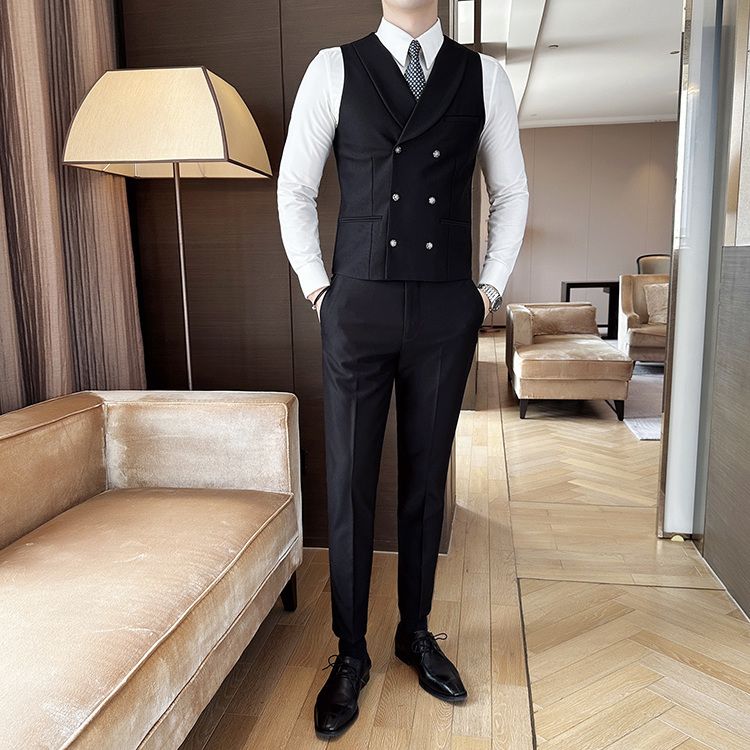 ( Vest + Pants) Men Luxury Dou - مراجعة Men'S Grooming Club وسعره