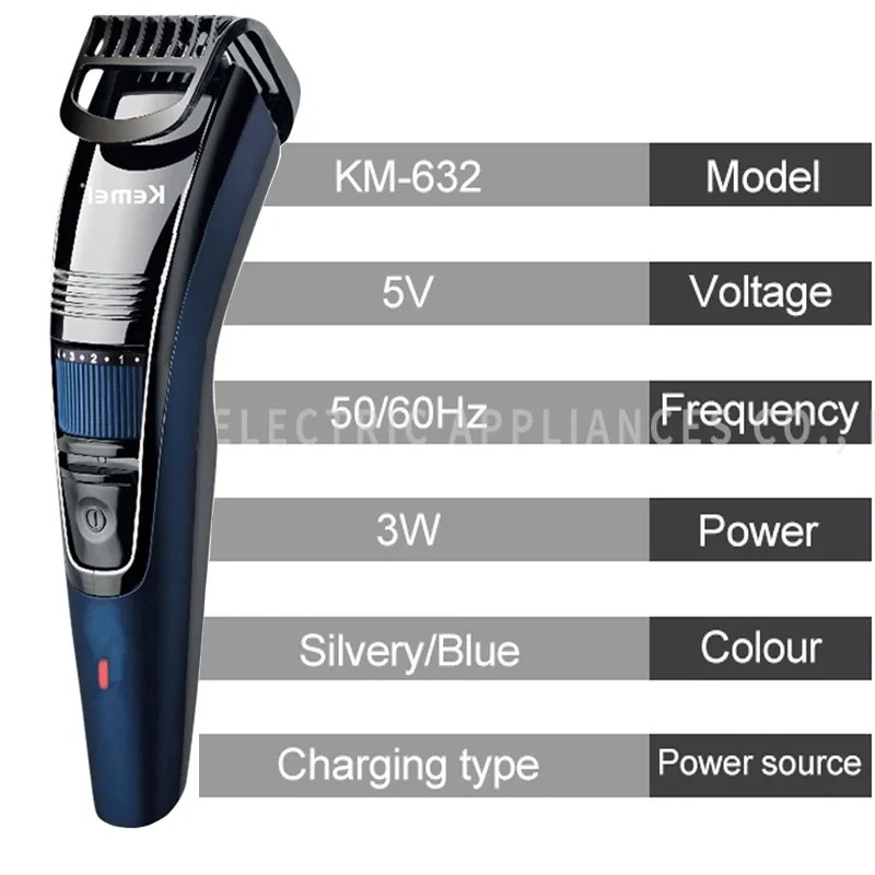 Kemei 632 0.5-10mm Adjustable  - مراجعة Men'S Face Grooming وسعره