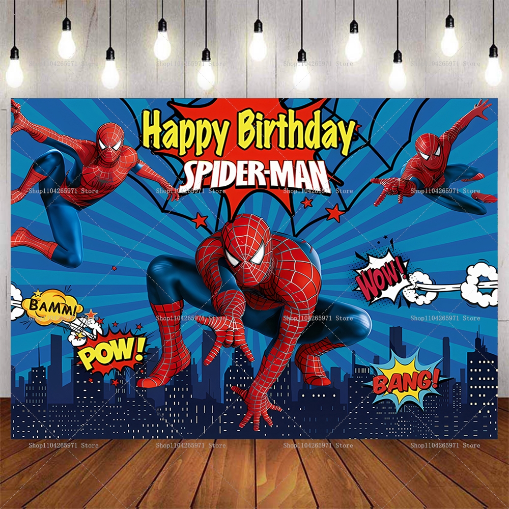 Cool Spider-Man Birthday Backd - مراجعة Men'S Face Grooming وسعره