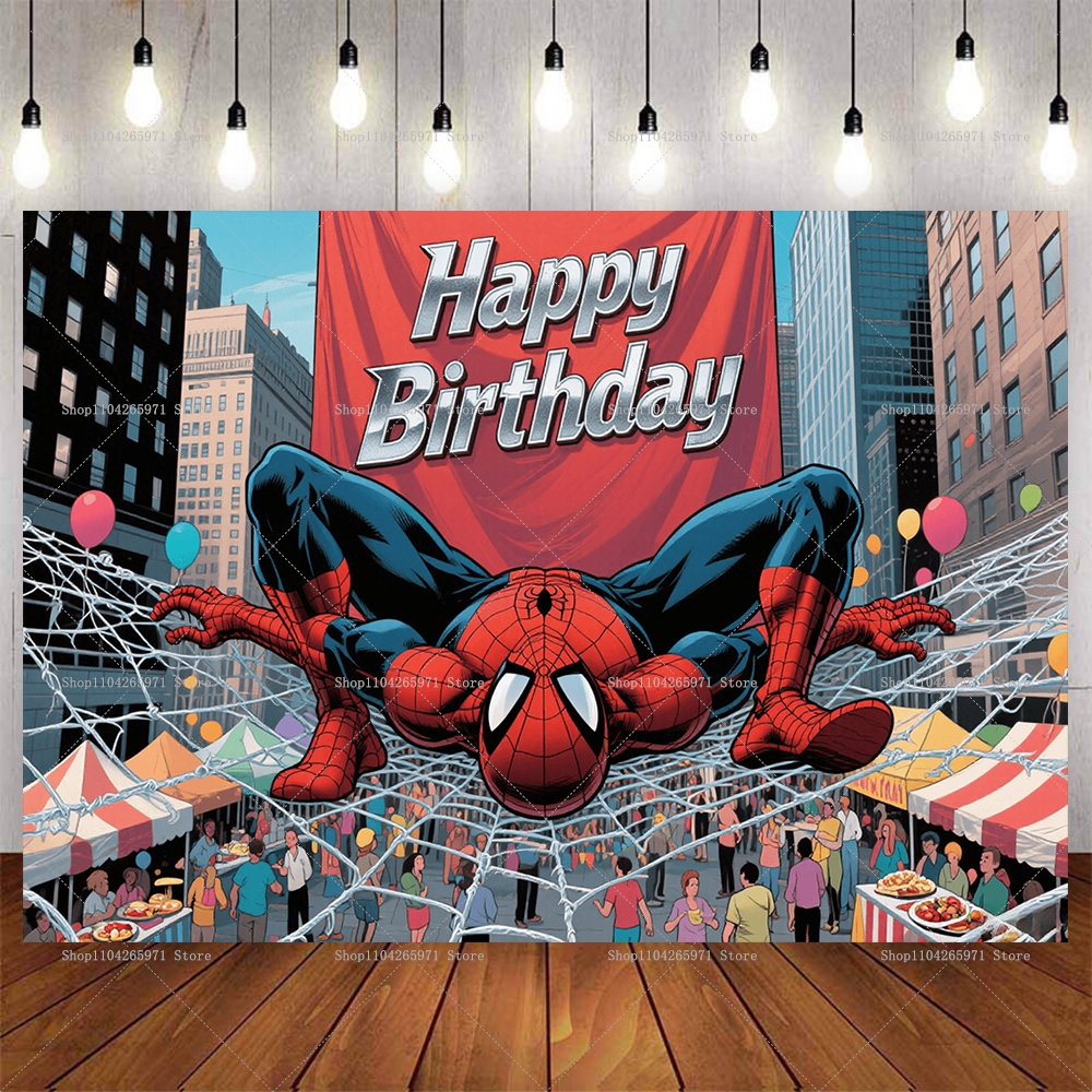 Cool Spider-Man Birthday Backd - مراجعة Men'S Face Grooming وسعره