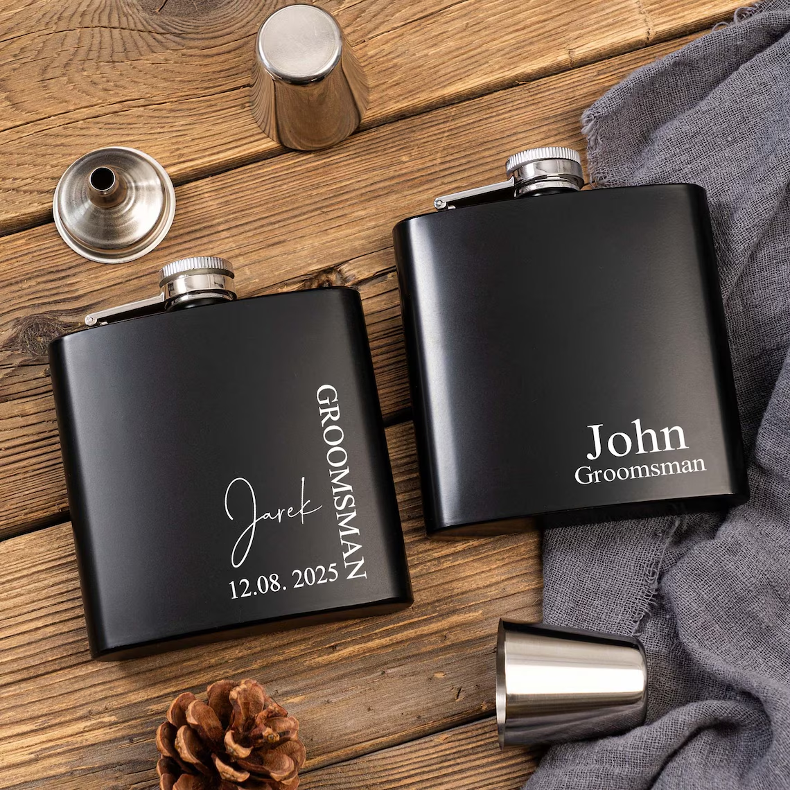 Personalized Name Hip Flask Se - مراجعة Men'S Grooming Set Gift وسعره